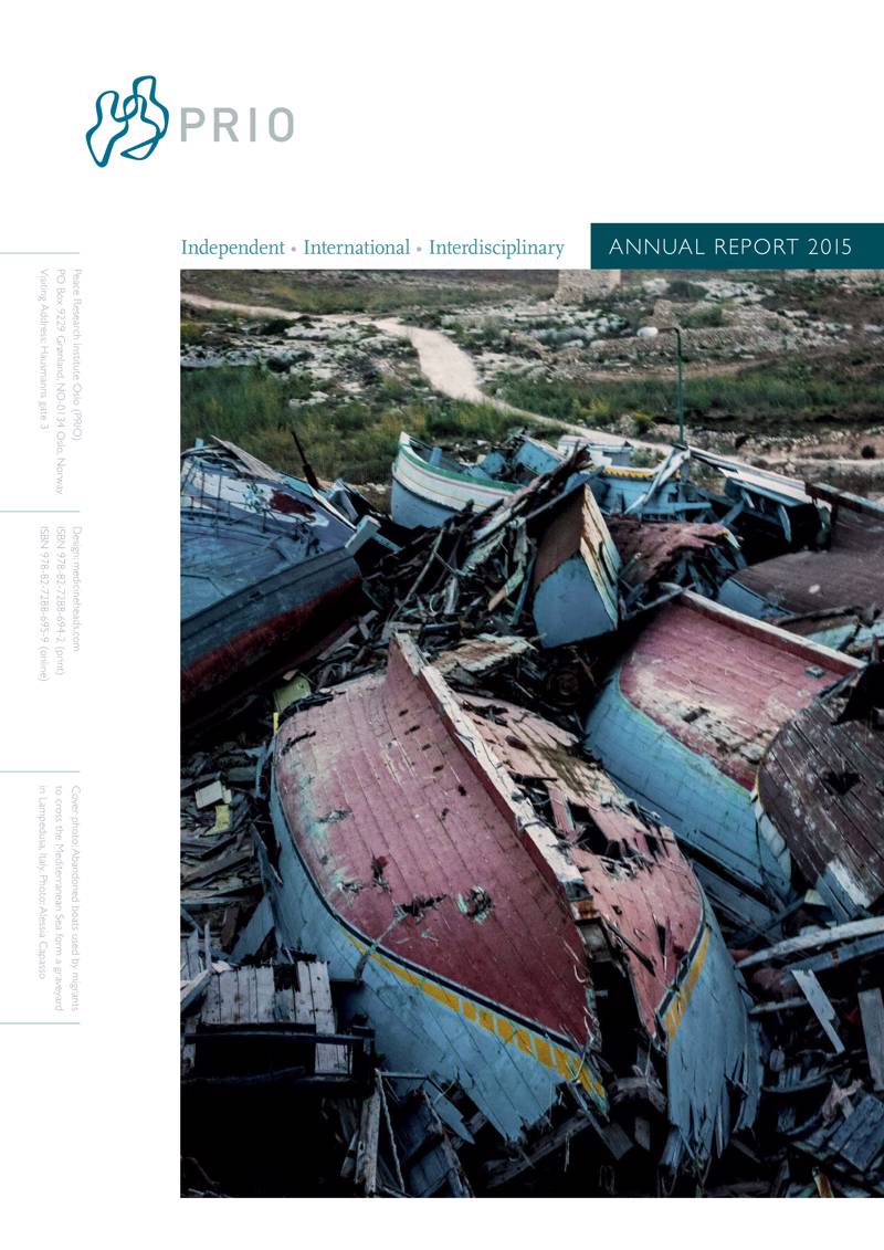 PRIO Annual Report 2015 front cover. PRIO